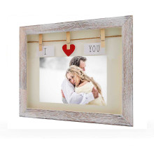 High quality wholesale custom Retro wood frame wedding photo frame for souvenir